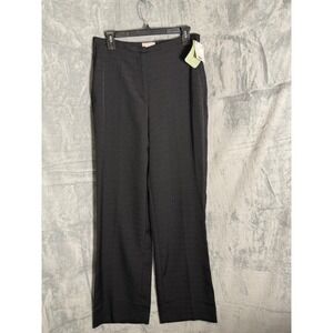 HM Womens Straight Leg Dress Pants Charcoal Gray High Rise Size 8 NWT 1113238